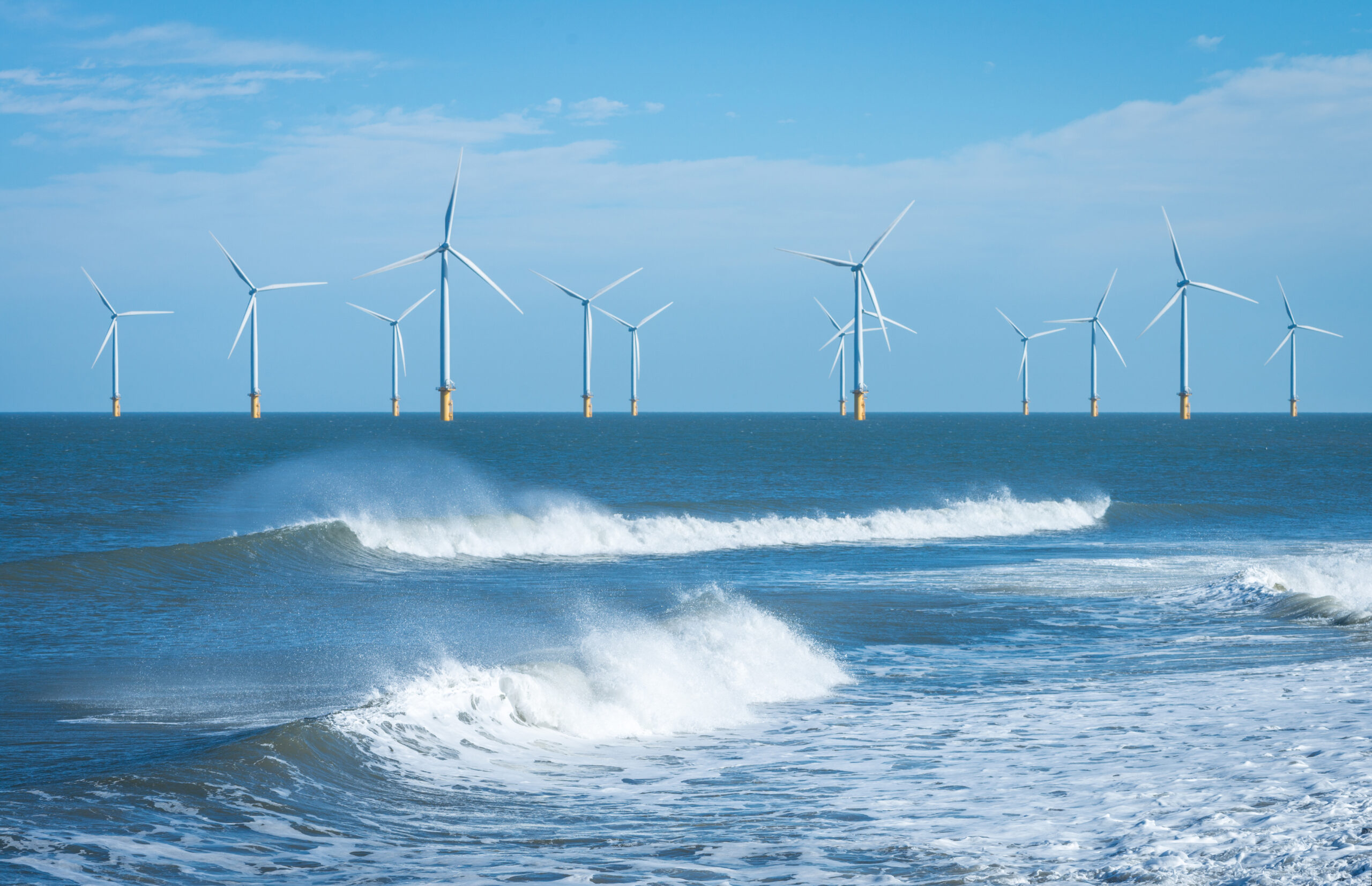 Offshore wind turbines and breaking waves